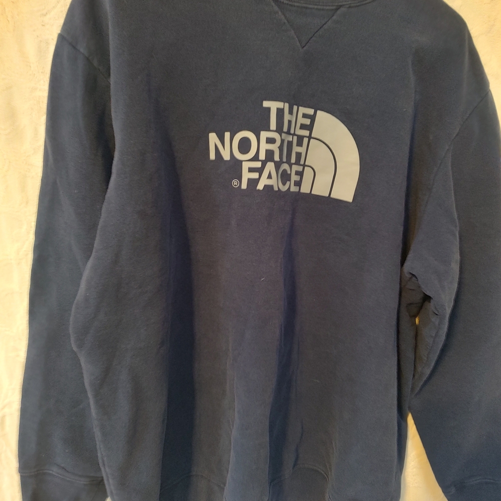The North Face Men's Dark Blue Crewneck Sweater Vintage Size XL